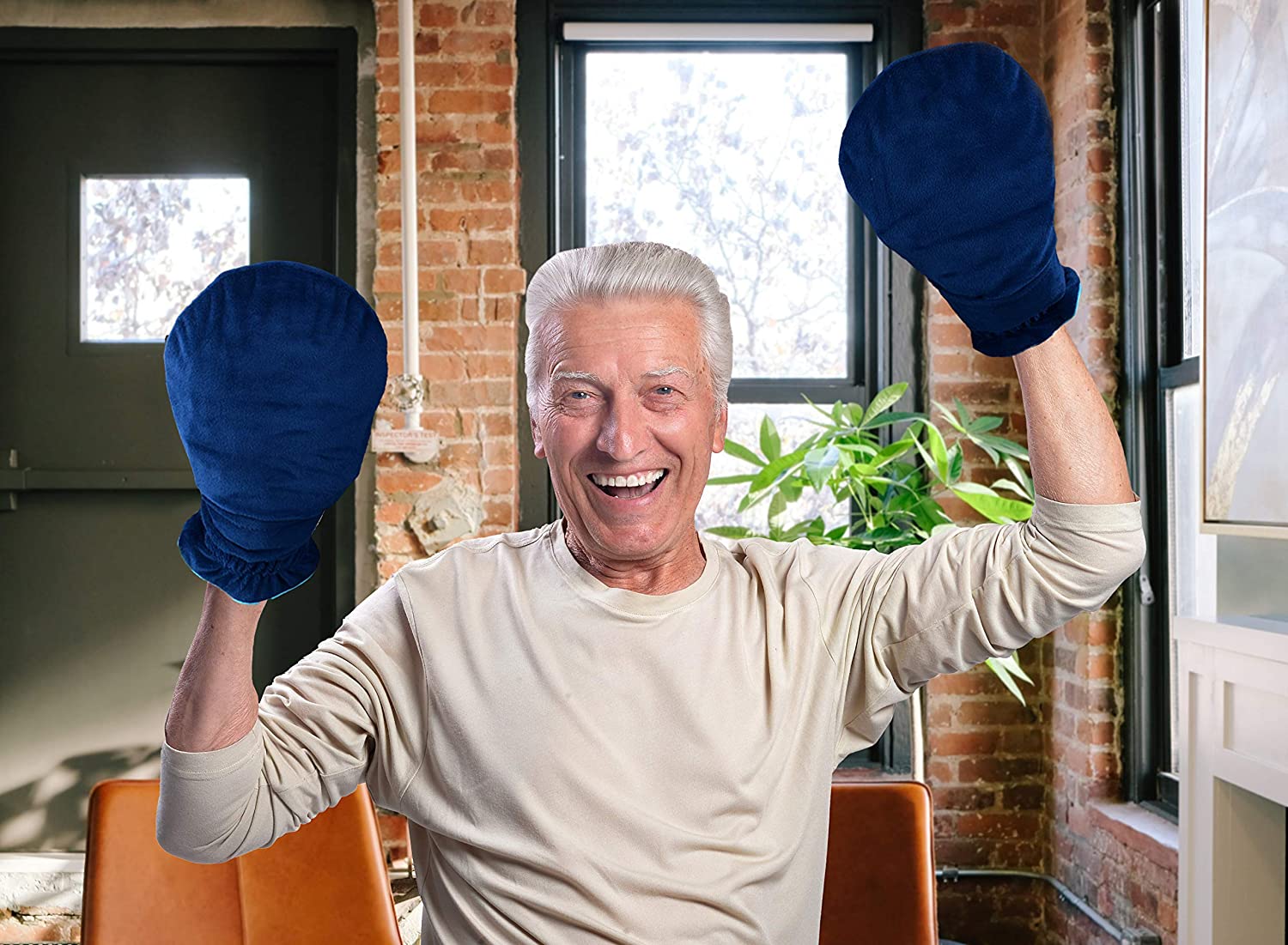 Heated Therapy Mittens (Blue)