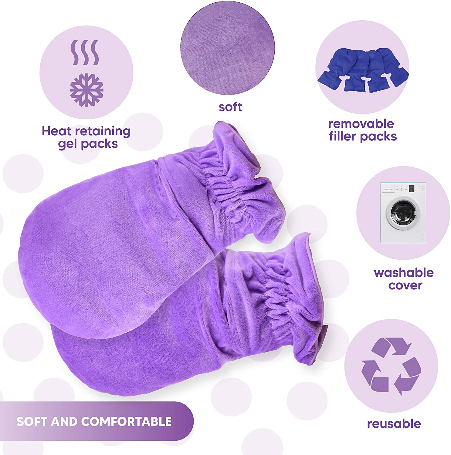 Heated Therapy Mittens (Purple)