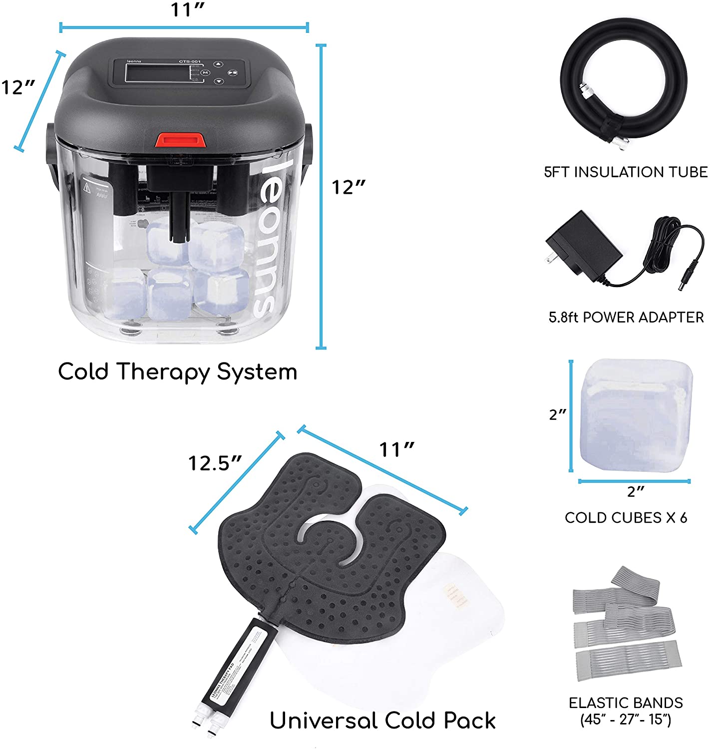 Ice Therapy Machine with Universal Pad and Reusable Ice packs