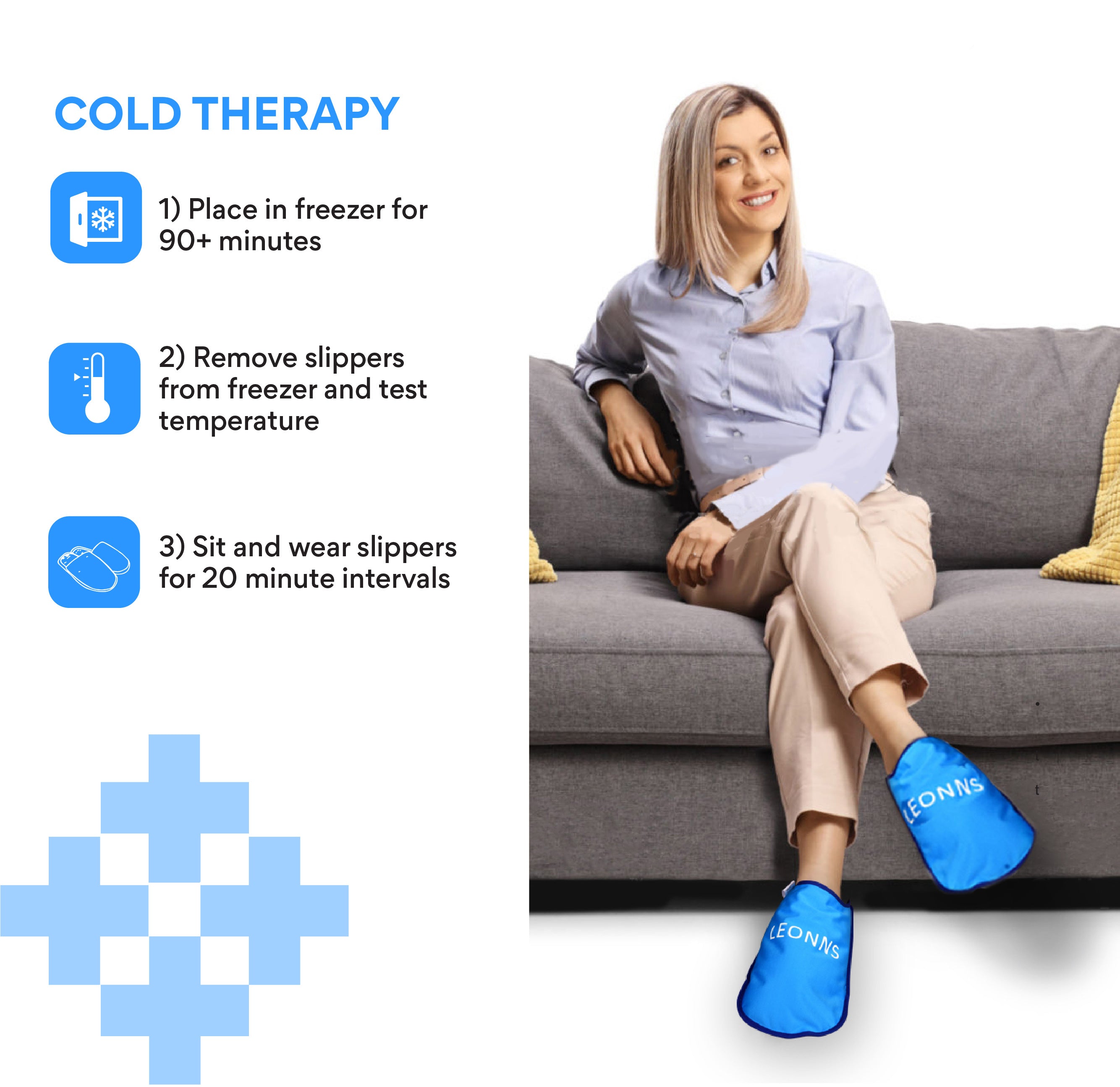 Ice Therapy Slippers (Blue)
